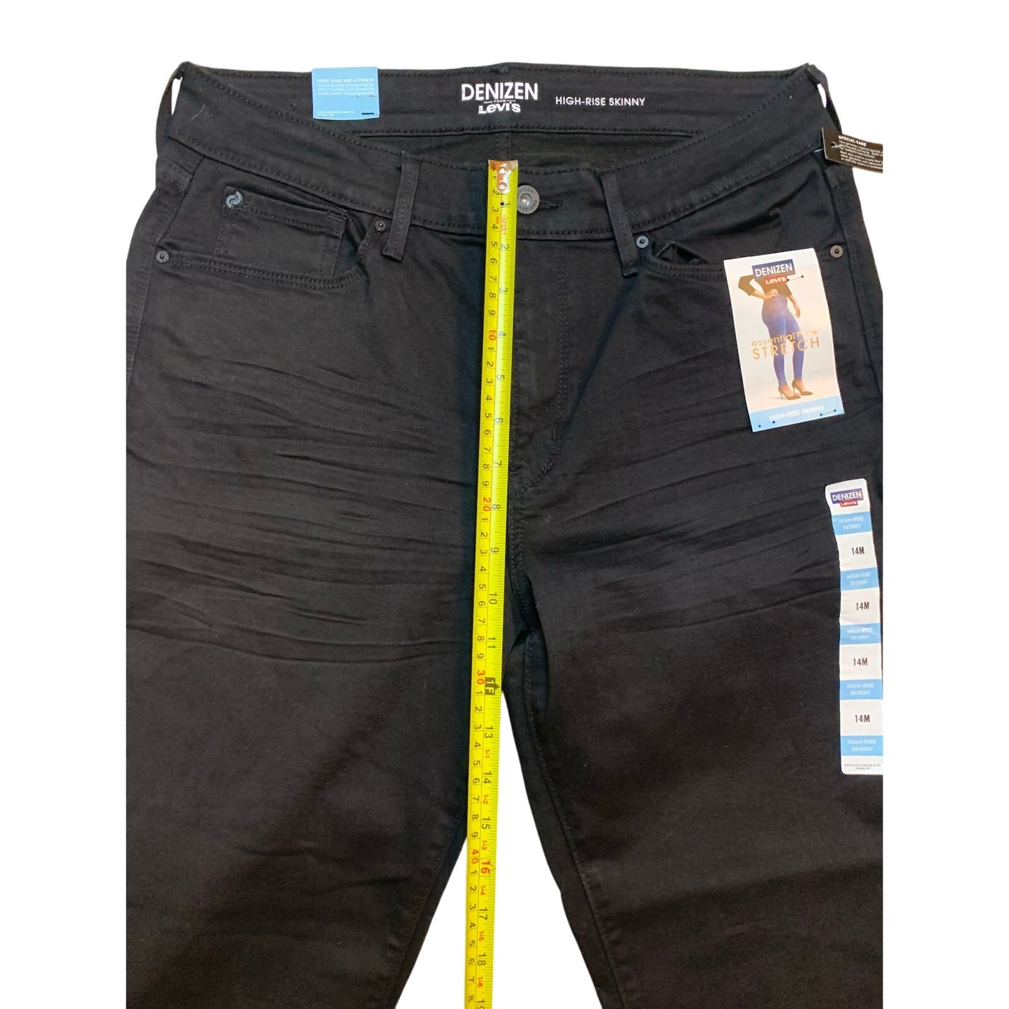 Hi-Rise Skinny Black Denizen by Levis Size 14M NWT