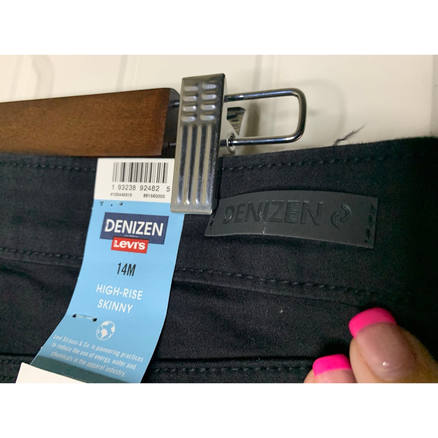 Hi-Rise Skinny Black Denizen by Levis Size 14M NWT