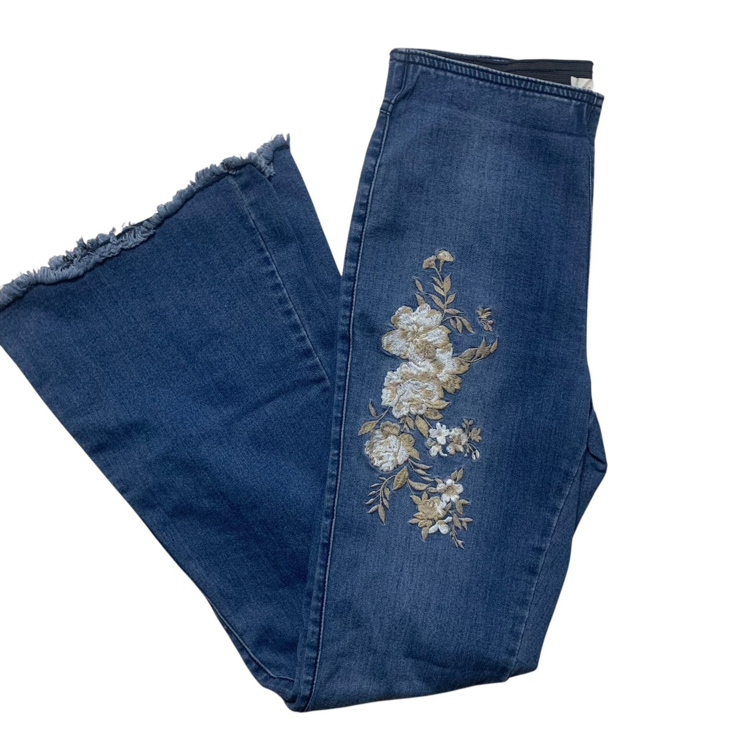 Women's Est. 1946 Flare Boho Chic Floral Pull On Jeans Size 2 - Excellent