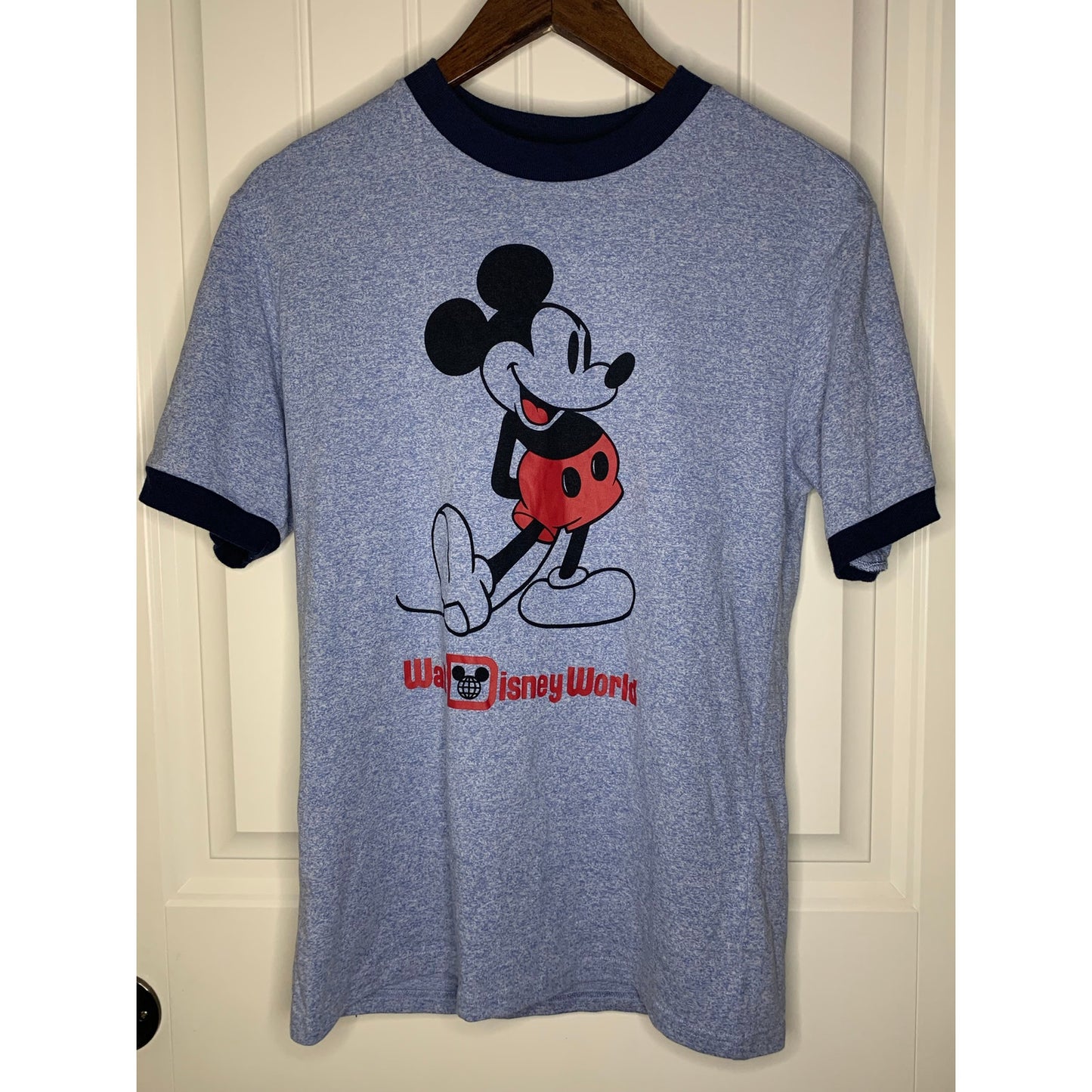 Disney Mickey Mouse Vintage Heather Blue Adult Small
