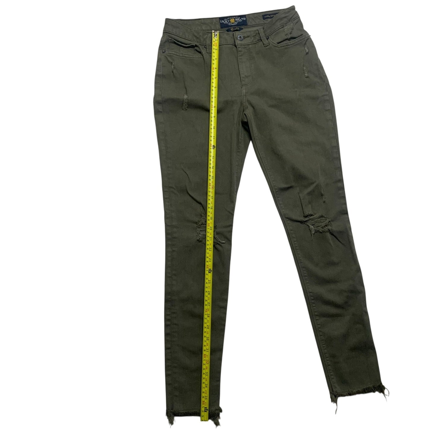 LUCKY BRAND - Women's Olive Green Distressed Jeans - Size 10/30 NWOT