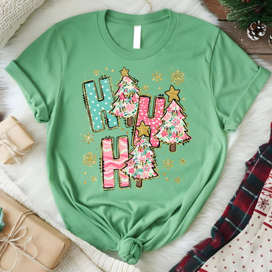 Ho Ho Ho Christmas Soft Tee For Women