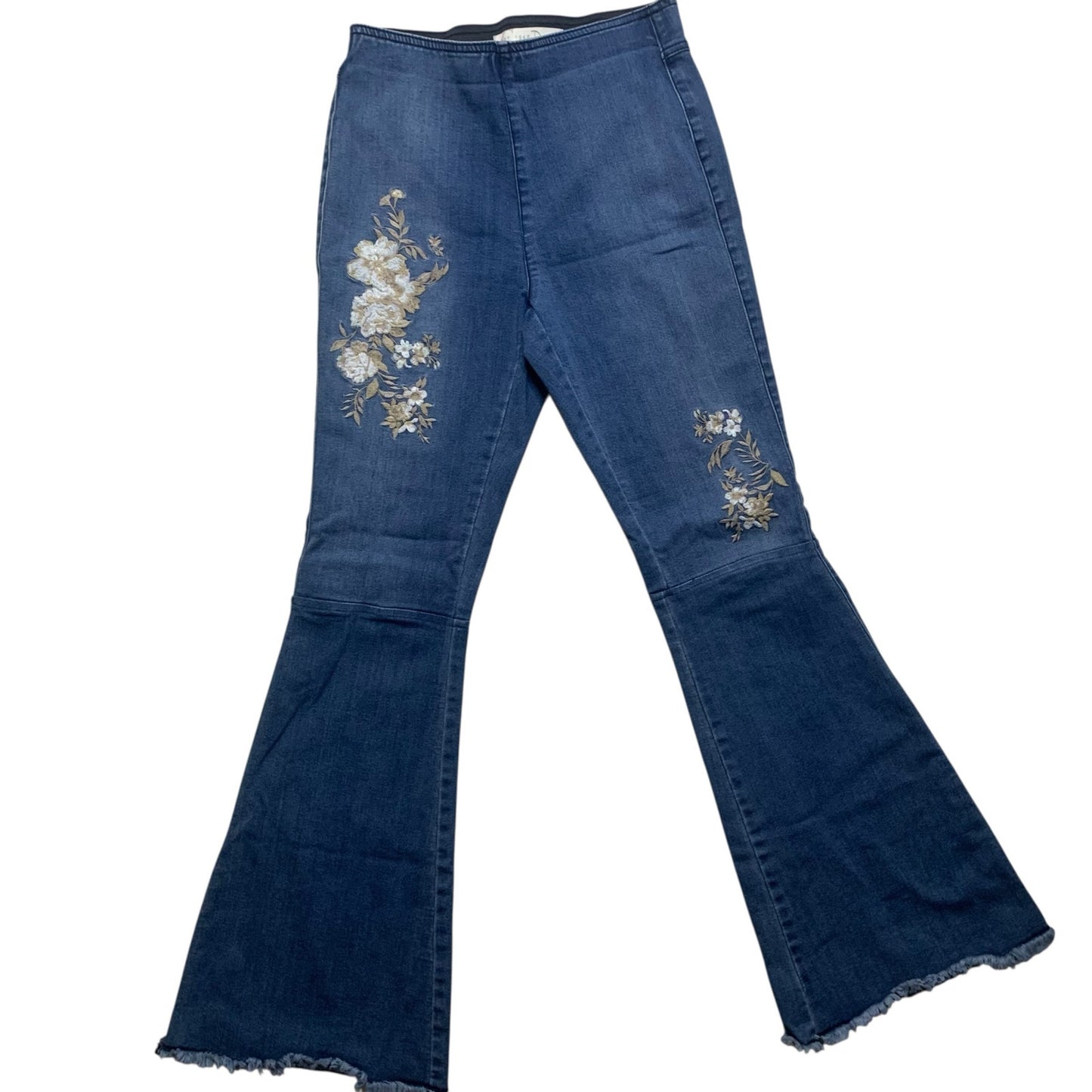 Women's Est. 1946 Flare Boho Chic Floral Pull On Jeans Size 2 - Excellent