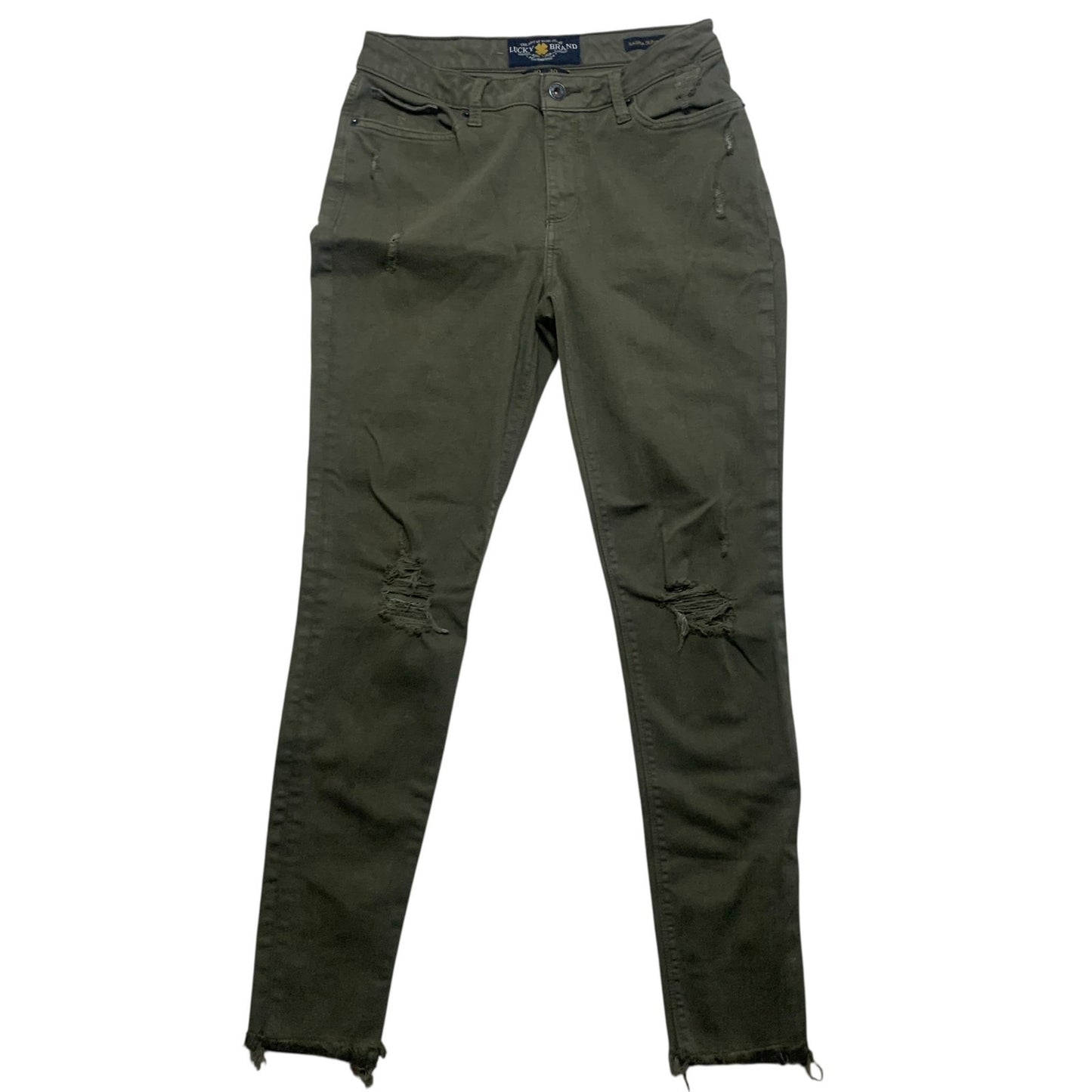 LUCKY BRAND - Women's Olive Green Distressed Jeans - Size 10/30 NWOT