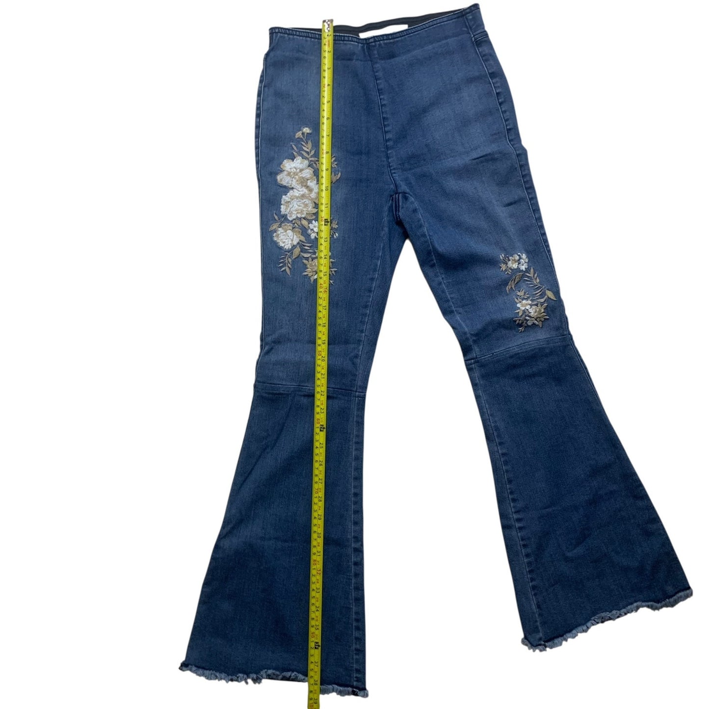 Women's Est. 1946 Flare Boho Chic Floral Pull On Jeans Size 2 - Excellent