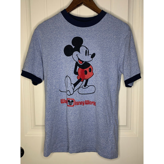 Disney Mickey Mouse Vintage Heather Blue Adult Small