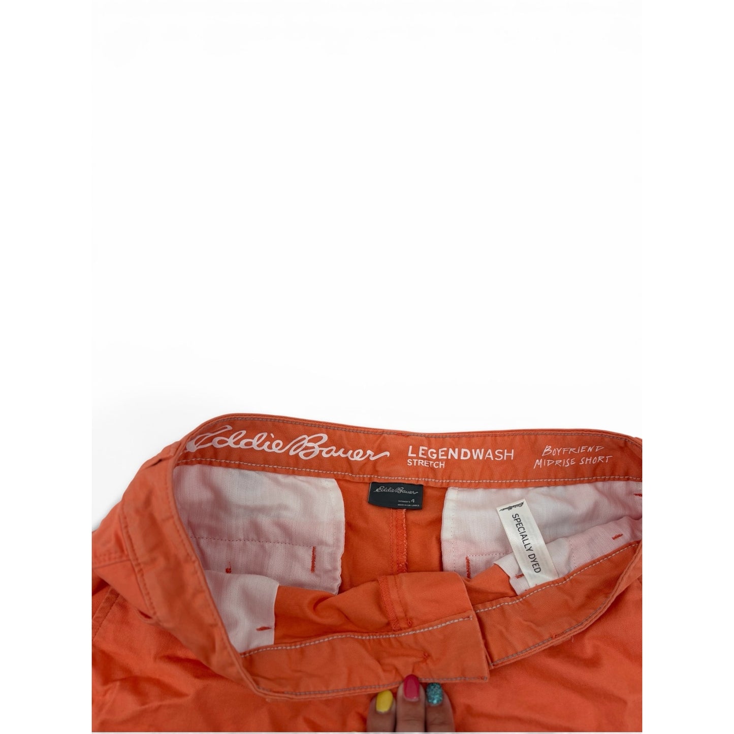 Eddie Bauer Mid Rise Boyfriend Shorts Women’s Size 4 Coral Casual Summer